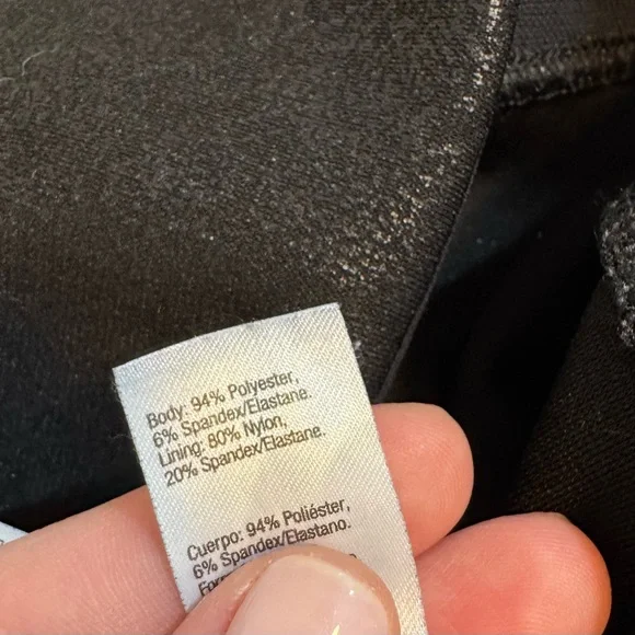 Assets Red Hot Label by SPANX High-Waisted Black Faux Leather Leggings Large - Picture 12 of 12